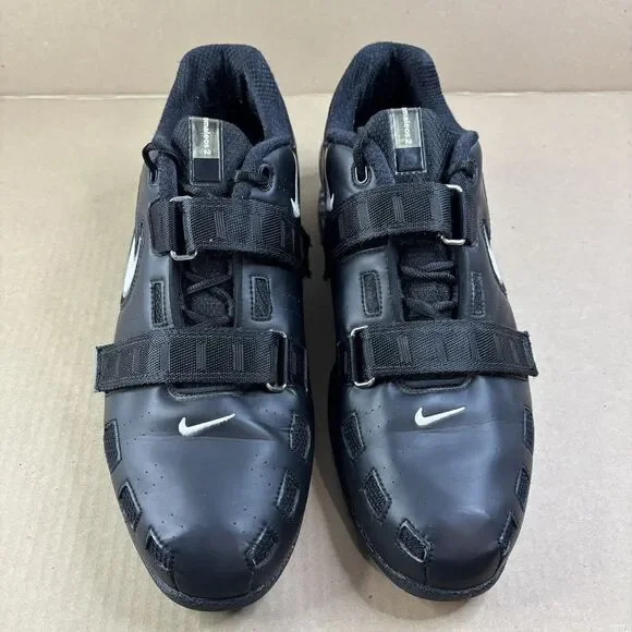 Nike Romaleos 2 Mens Size 14 Weightlifting Shoes Black White Grey 476927-010 - Picture 7 of 15